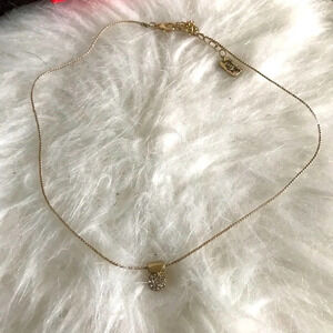 American Eagle Gold Toned Studded Circle Necklace